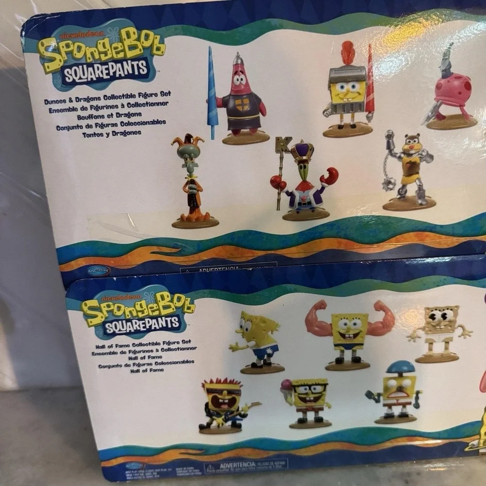 SpongeBob Dunces & Dragons Hall of Fame Figure Sets Lot 2 New Just Play